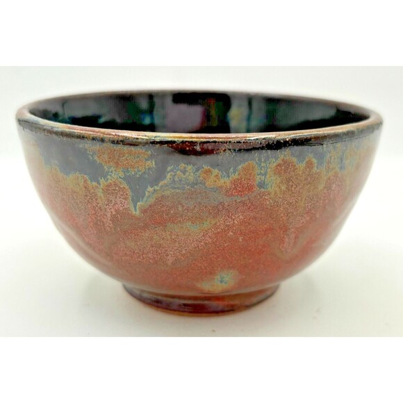 Firewood Kiln Glaze‎ Stoneware Snack Bowls Set of 3 Wheel Thrown Studio Art - Picture 15 of 16